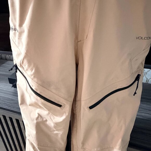 Volcom Womens Elm Stretch Gore-Tex Snowboard Bib Overall Small Sand - Picture 8 of 9